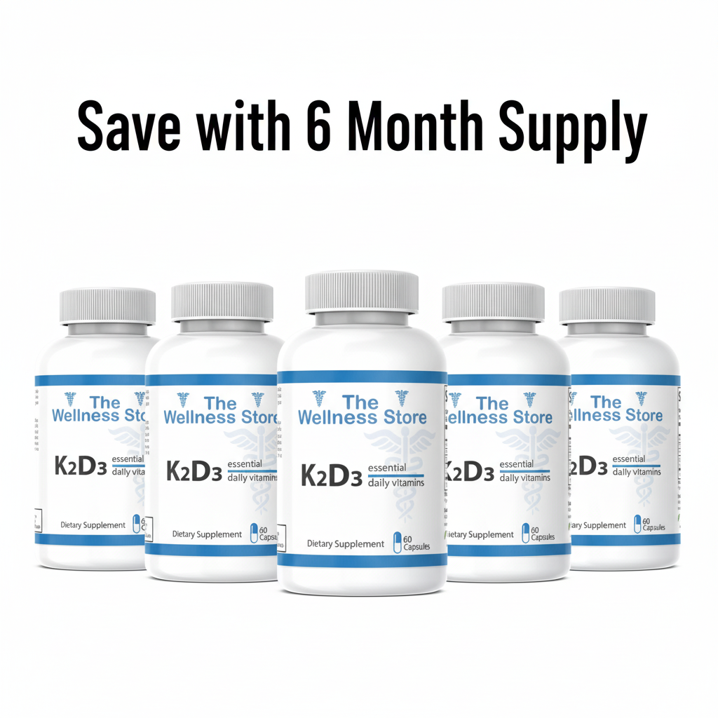 6 bottles with Save with 6 Month Supply text