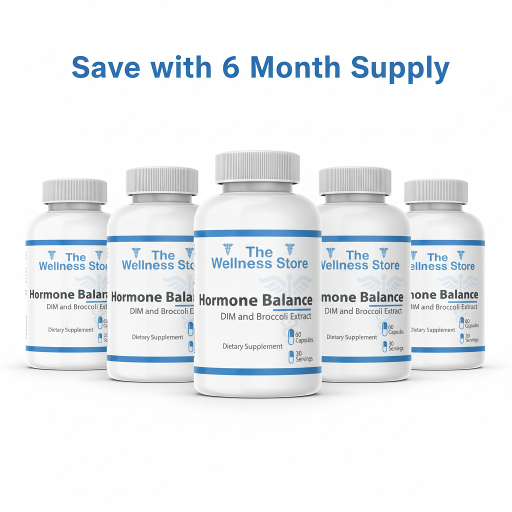 Hormone balance supplement 6 month supply save with six bottles DIM formula for men and women