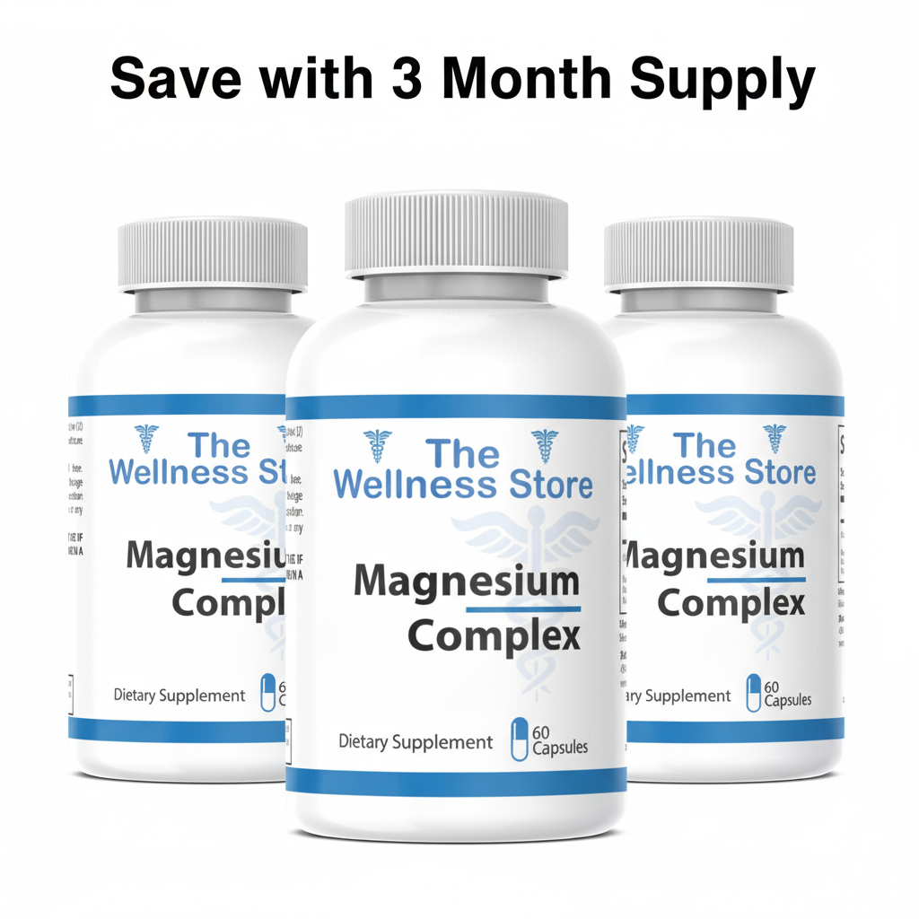 3 bottles Magnesium with "Save with 3 Month Supply" text