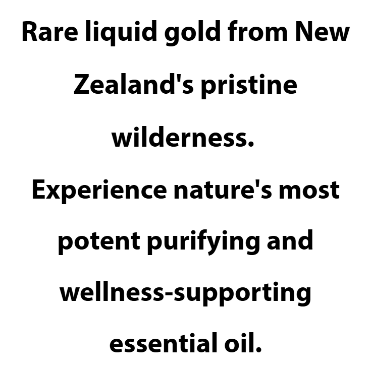 Text advertisement for a liquid product from New Zealand's wilderness