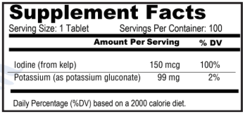 Potassium with Iodine - Muscle and Nerve health