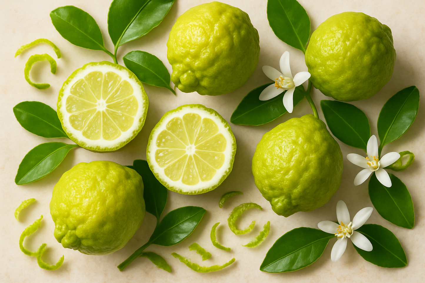 Bergamot essential oil background image
