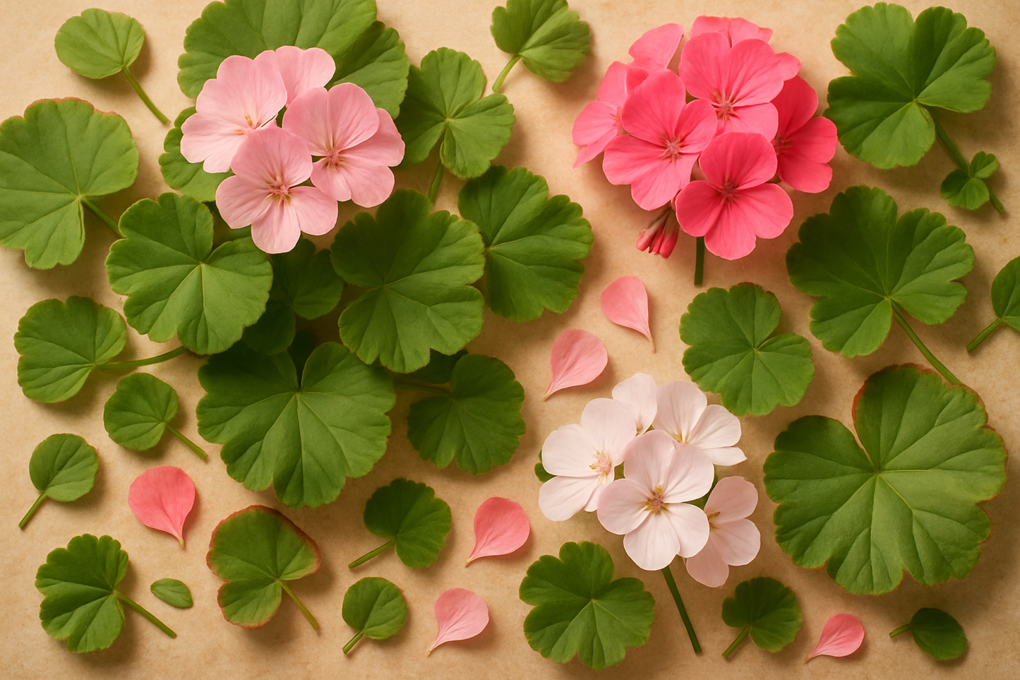Geranium essential oil background image