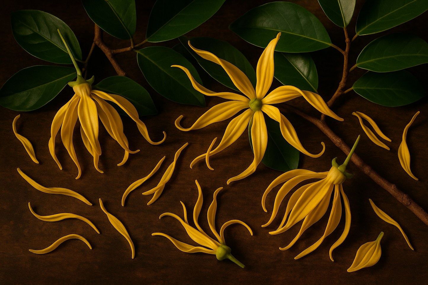 Ylang ylang essential oil background image