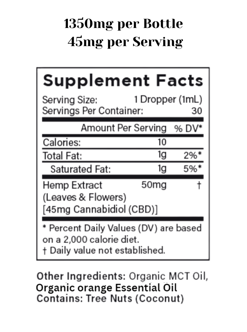 CBD Oil 1350 Broad Spectrum Tincture