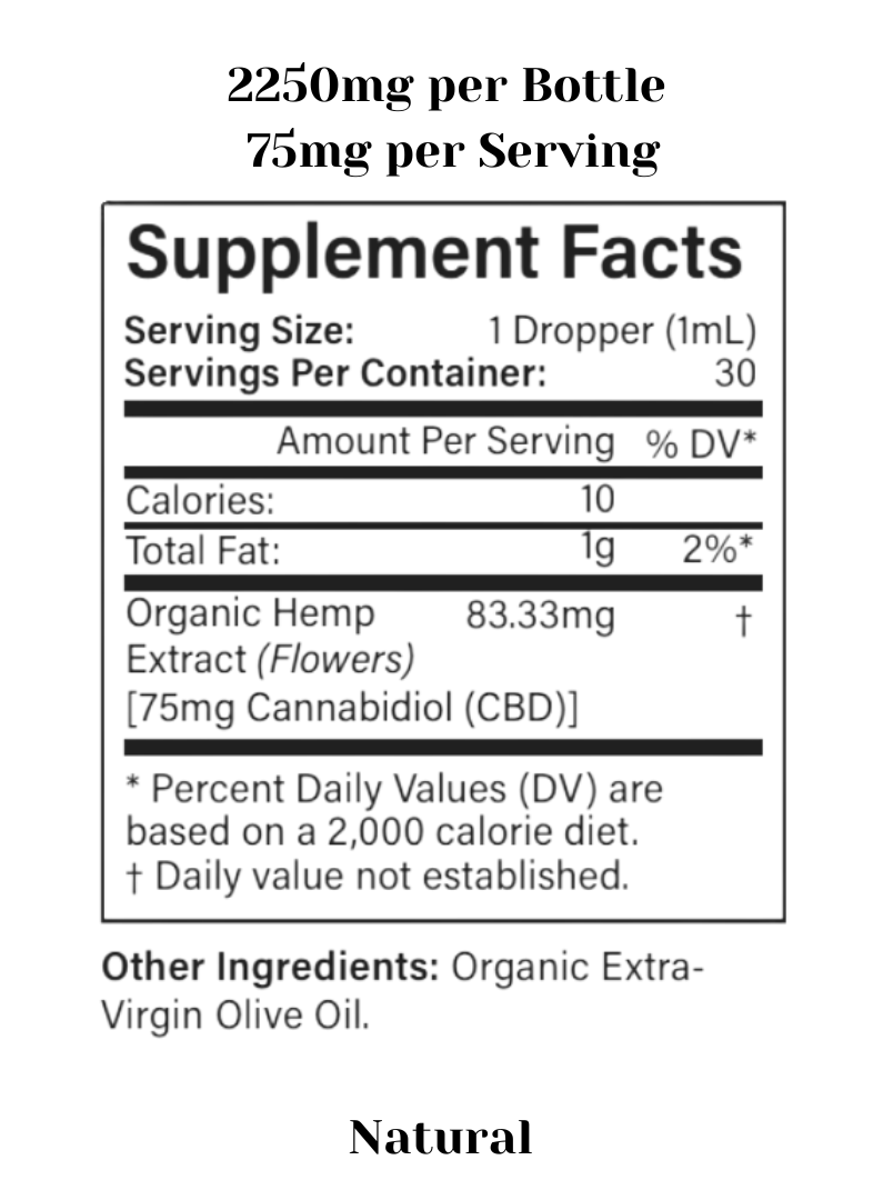 CBD Oil 2250 Broad Spectrum Tincture