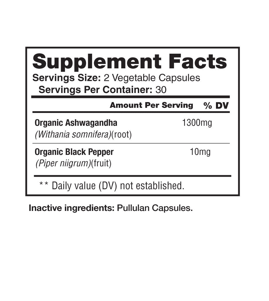 Ashwagandha Supplement facts