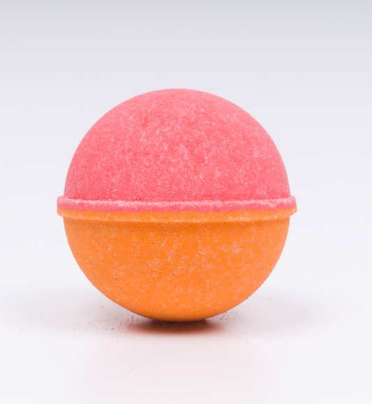 Autumn Apple bath bomb on a white background