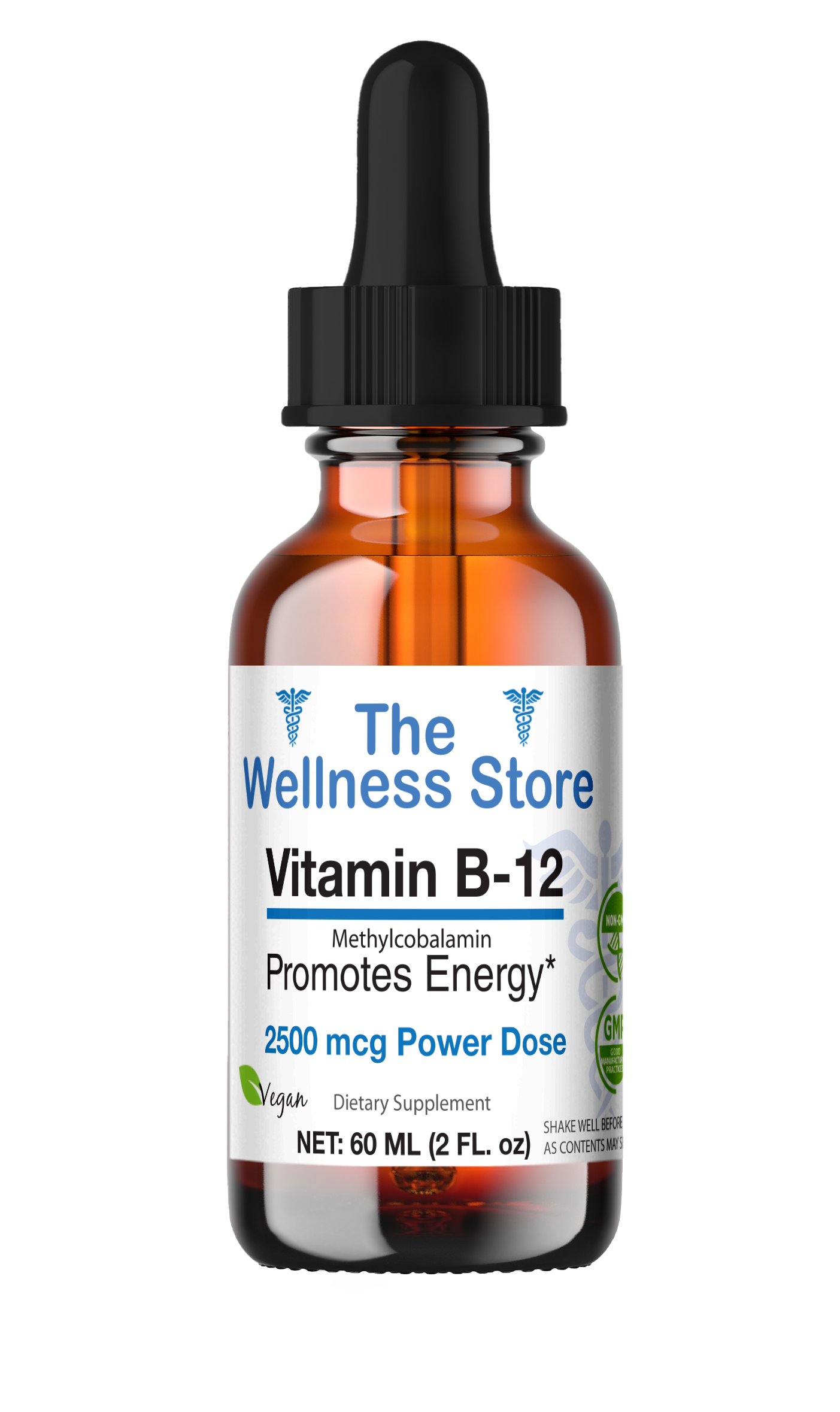 B-12 Drops 2500mcg - Methylcobalamin Liquid Vitamin B12