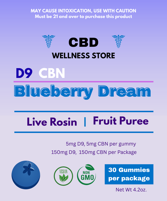 Blueberry Dream Sleep Gummies with THC and CBN