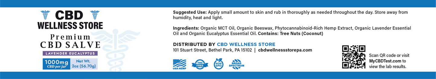 Premium CBD Salve - 1000mg | Lavender Eucalyptus