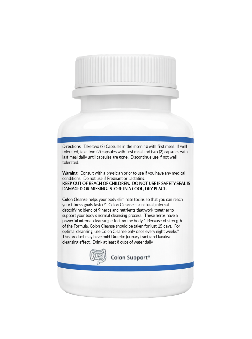Colon Support Suggested use on label on a white background
