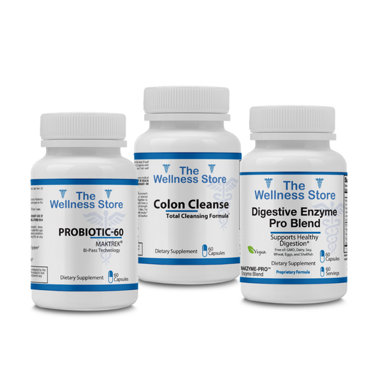 Digestive Wellness Bundle that includes Probiotic 60, Colon Cleanse and Digestive enzyme