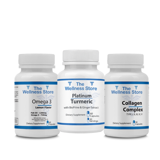 Joint & Mobility Bundle with Omega 3, Platinum Turmeric and Collagen Complex