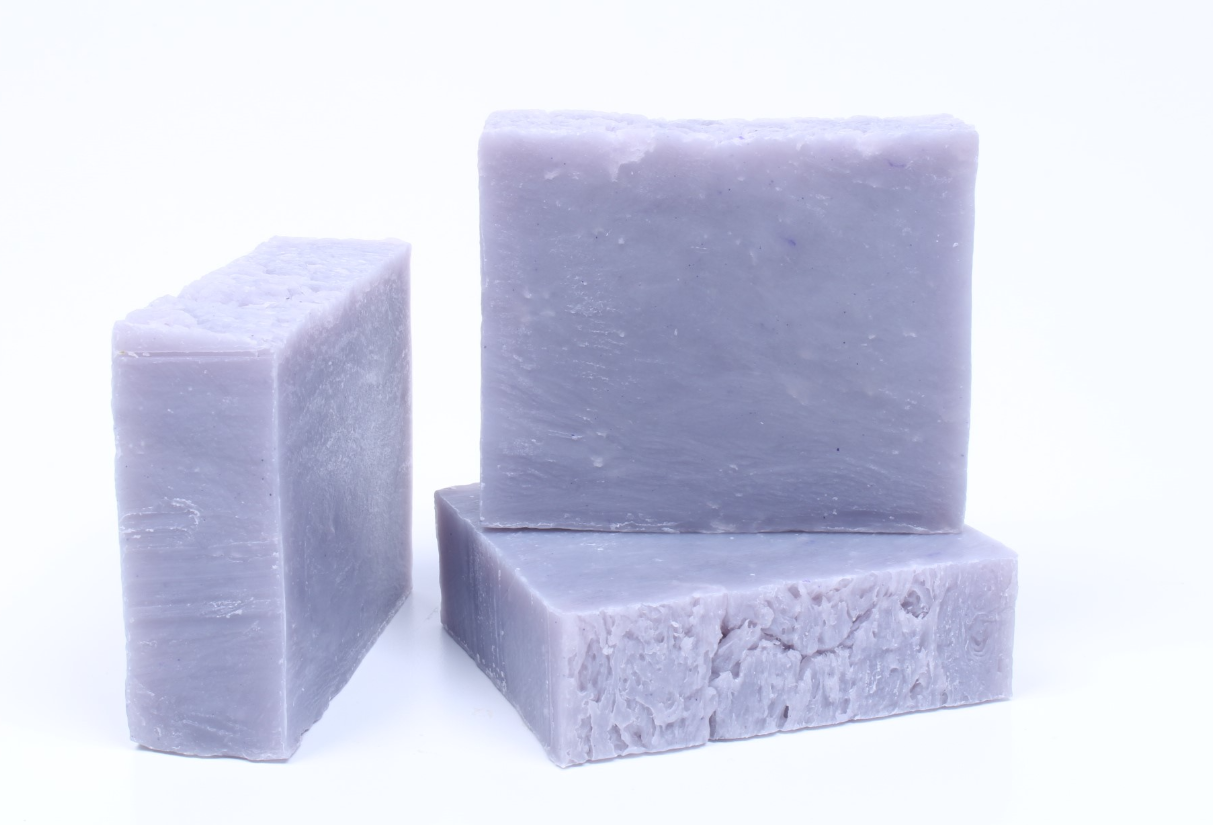 Lavender Purple Goat Milk Soap 3 bar pack - all natural handcrafted goat milk soap with lavender essential oil