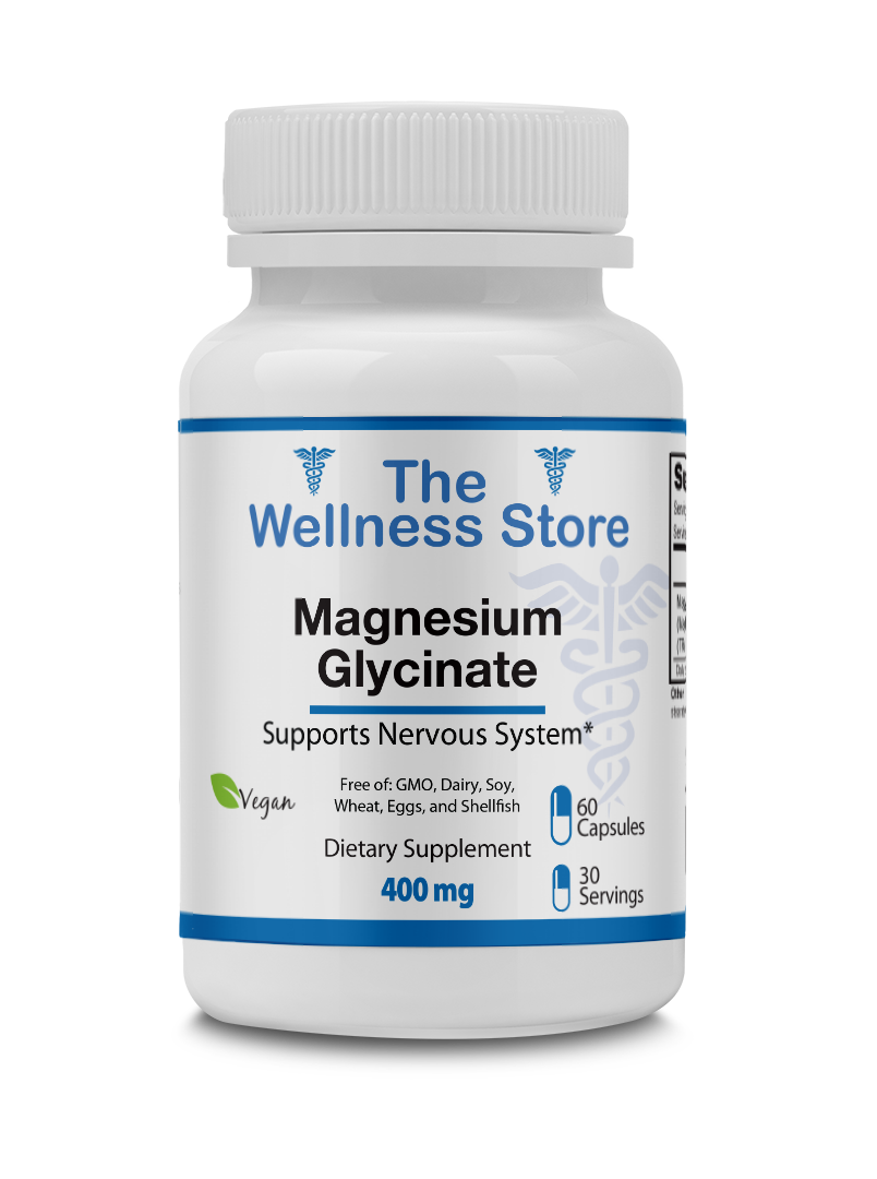 Magnesium Glycinate 400mg - Chelated Magnesium for Sleep & Relaxation