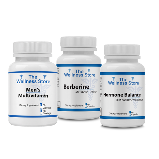Men's Longevity supplement bundle with Men's Multivitamin, Berberine and Hormone Balance