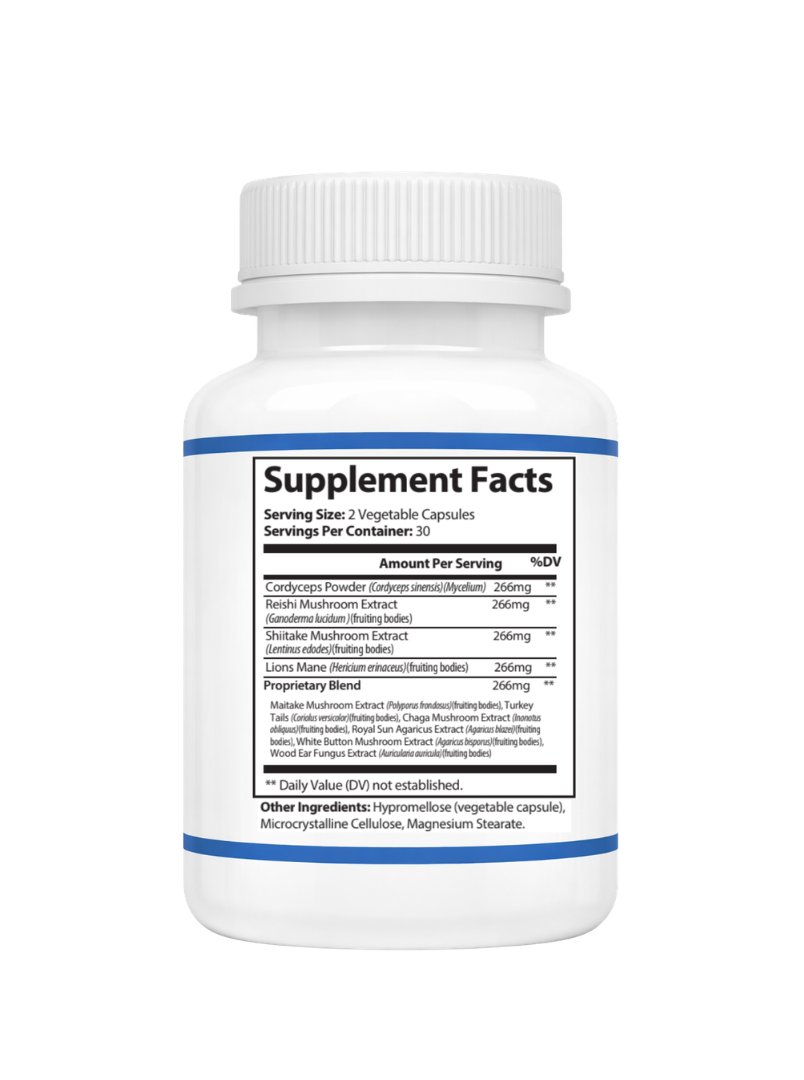 Mushroom blend supplement facts