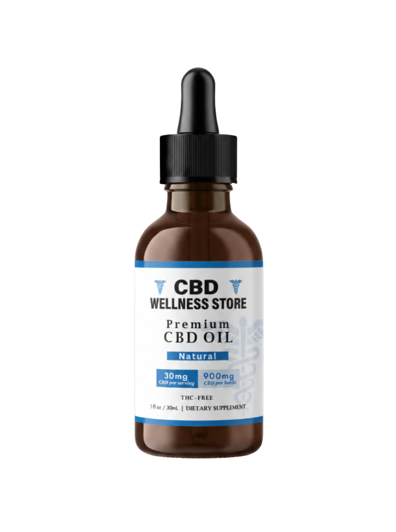 900mg Natural Broad Spectrum CBD on a white Background