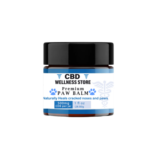 Jar of CBD Wellness Store Premium Paw Balm on a white background