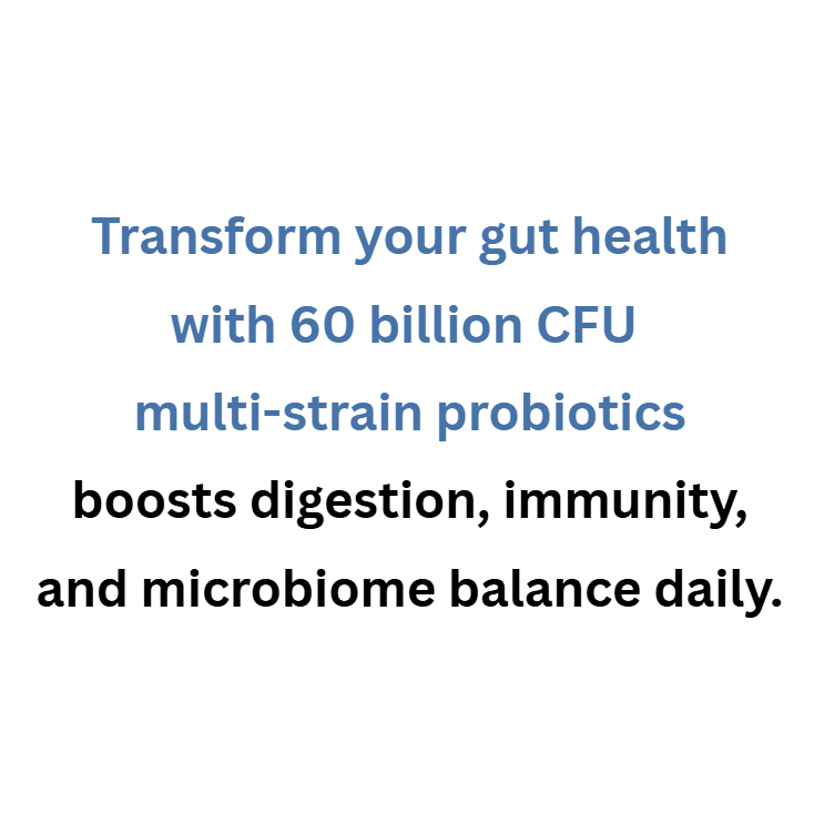 Advertisement for probiotics with text on a white background