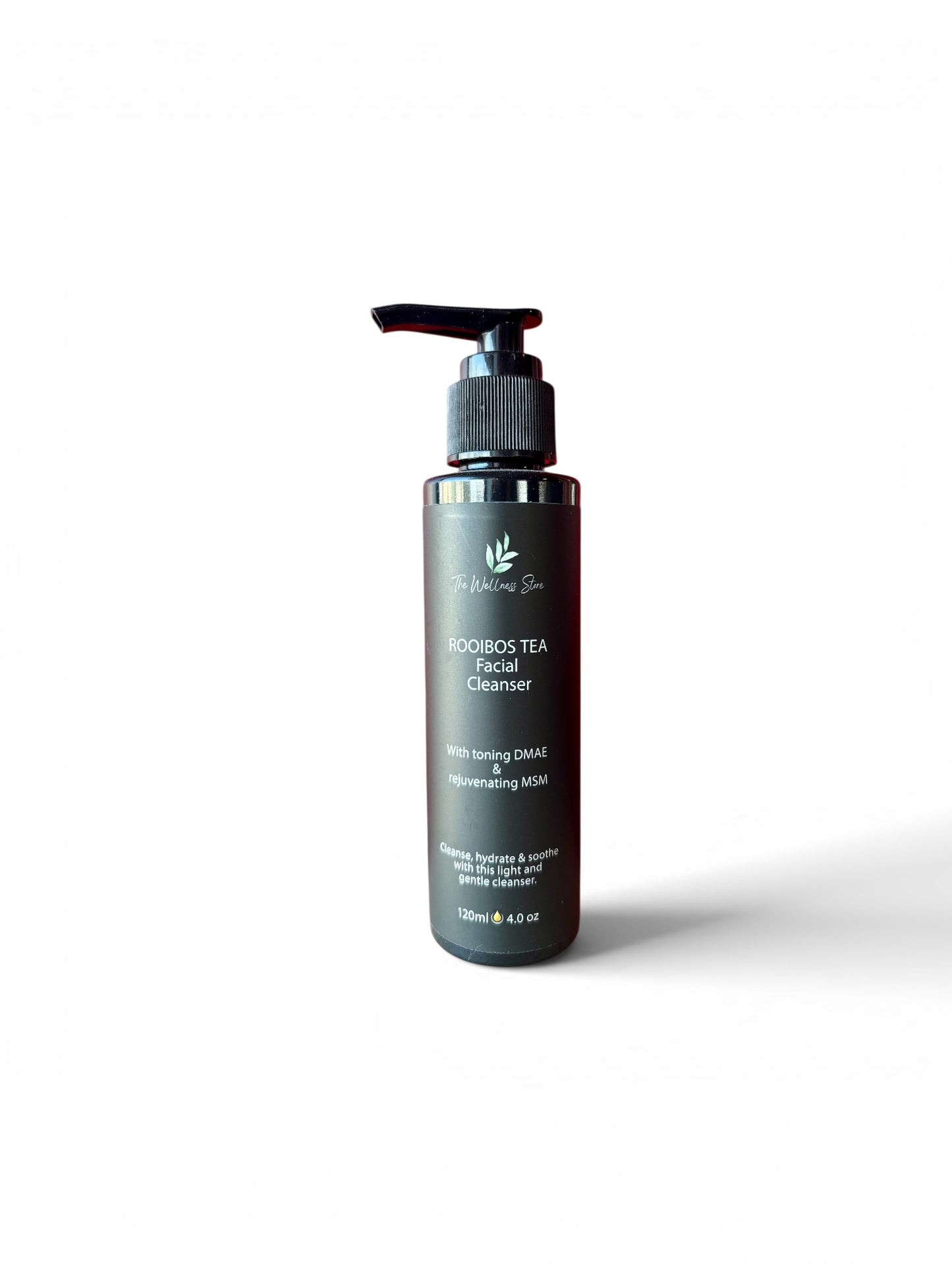 Bottle of Rooibos Tea anti-aging Face Cleanser on a white background