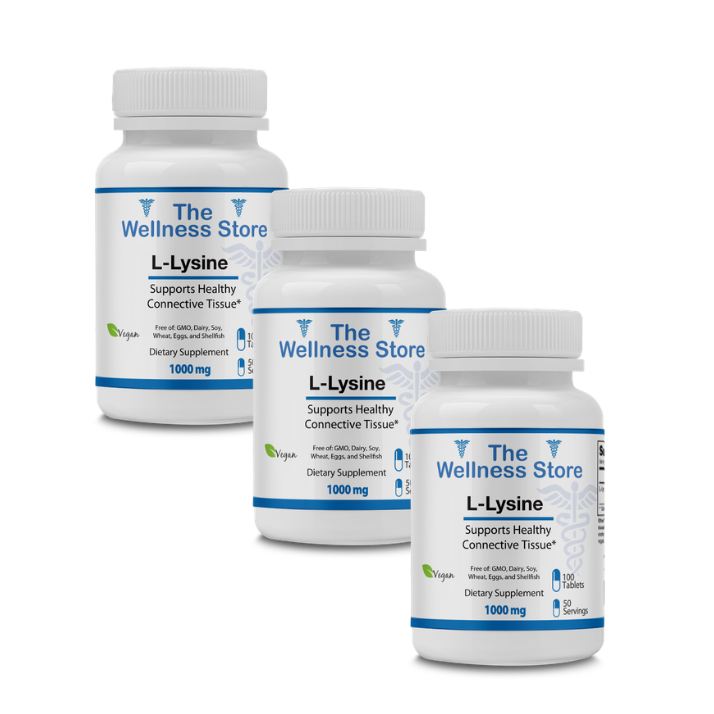L-Lysine 1000mg - Essential Amino Acid for Immune & Collagen Support
