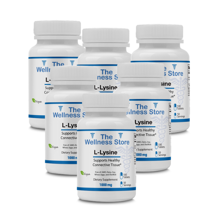 L-Lysine 1000mg - Essential Amino Acid for Immune & Collagen Support