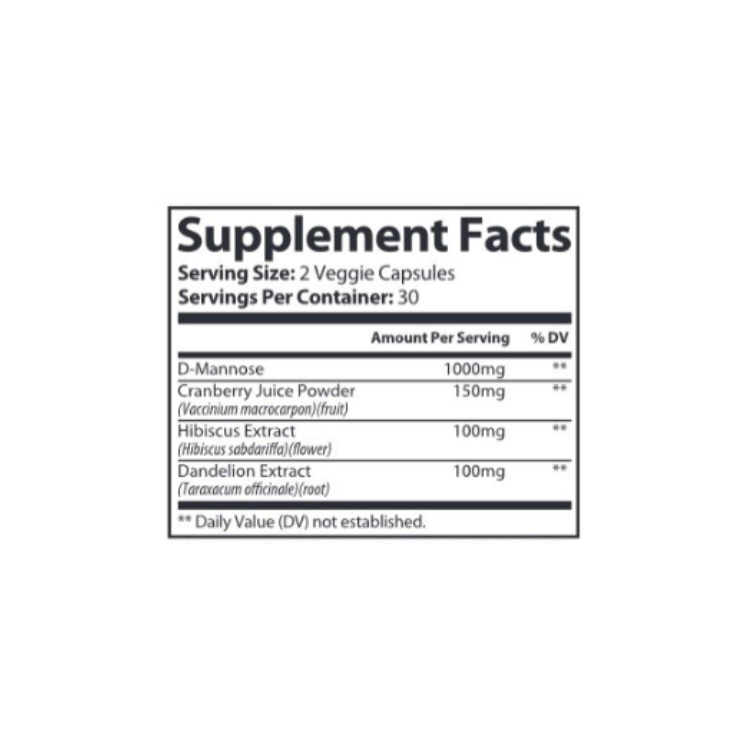 Supplement facts label on a white background