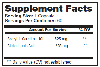 ala plus alc supplement facts on a white background
