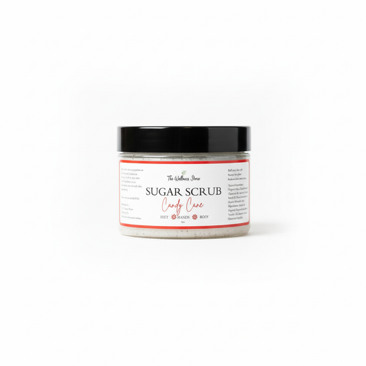 Candy Cane Sugar Scrub - White Background