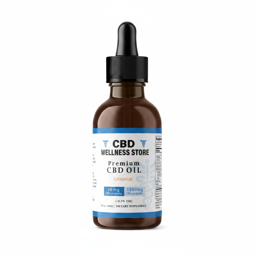 CBD Oil 1500mg Orange - Product Render