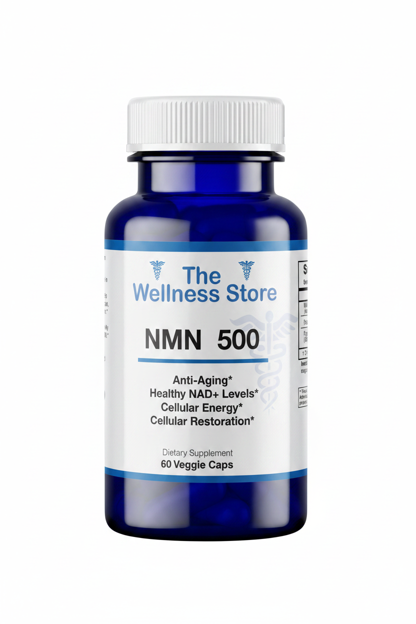 NMN 500 Bottle - White Background