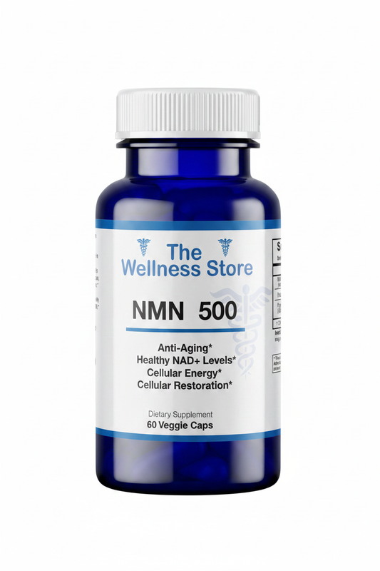 NMN 500 Bottle - White Background