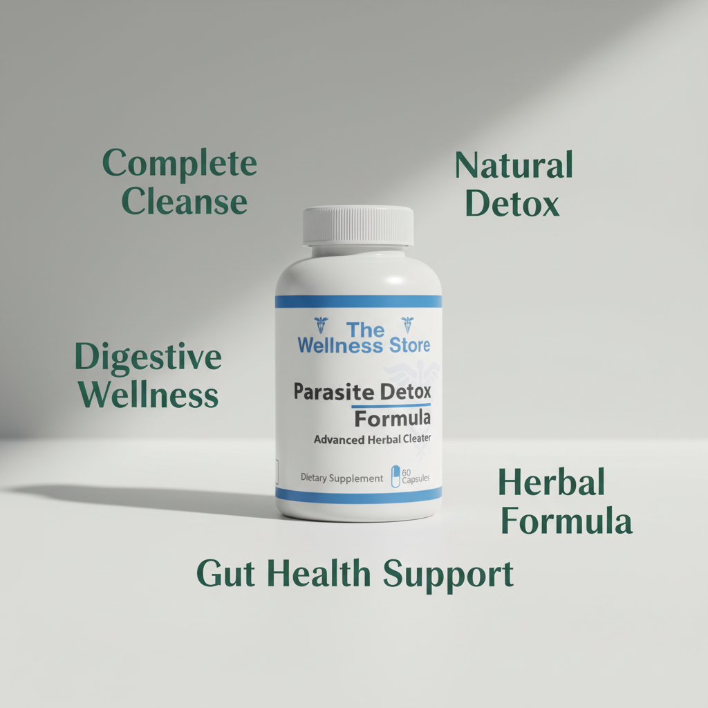 Parasite Detox herbal formula with complete cleanse, digestive wellness, and gut health benefits