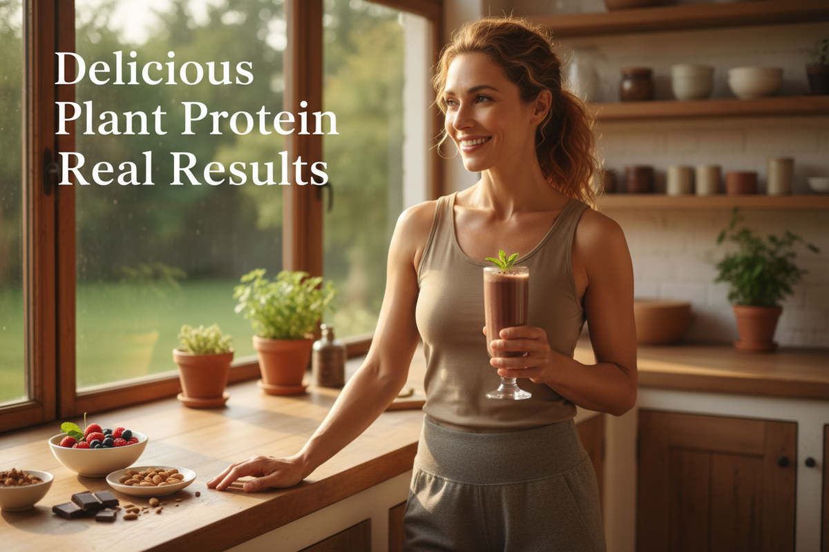 Plant-Based Protein Powder Chocolate - Delicious Plant Protein. Real Results.