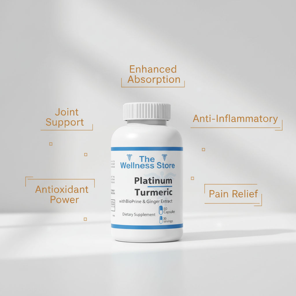 Platinum Turmeric supplement with joint support, anti-inflammatory, and pain relief benefits