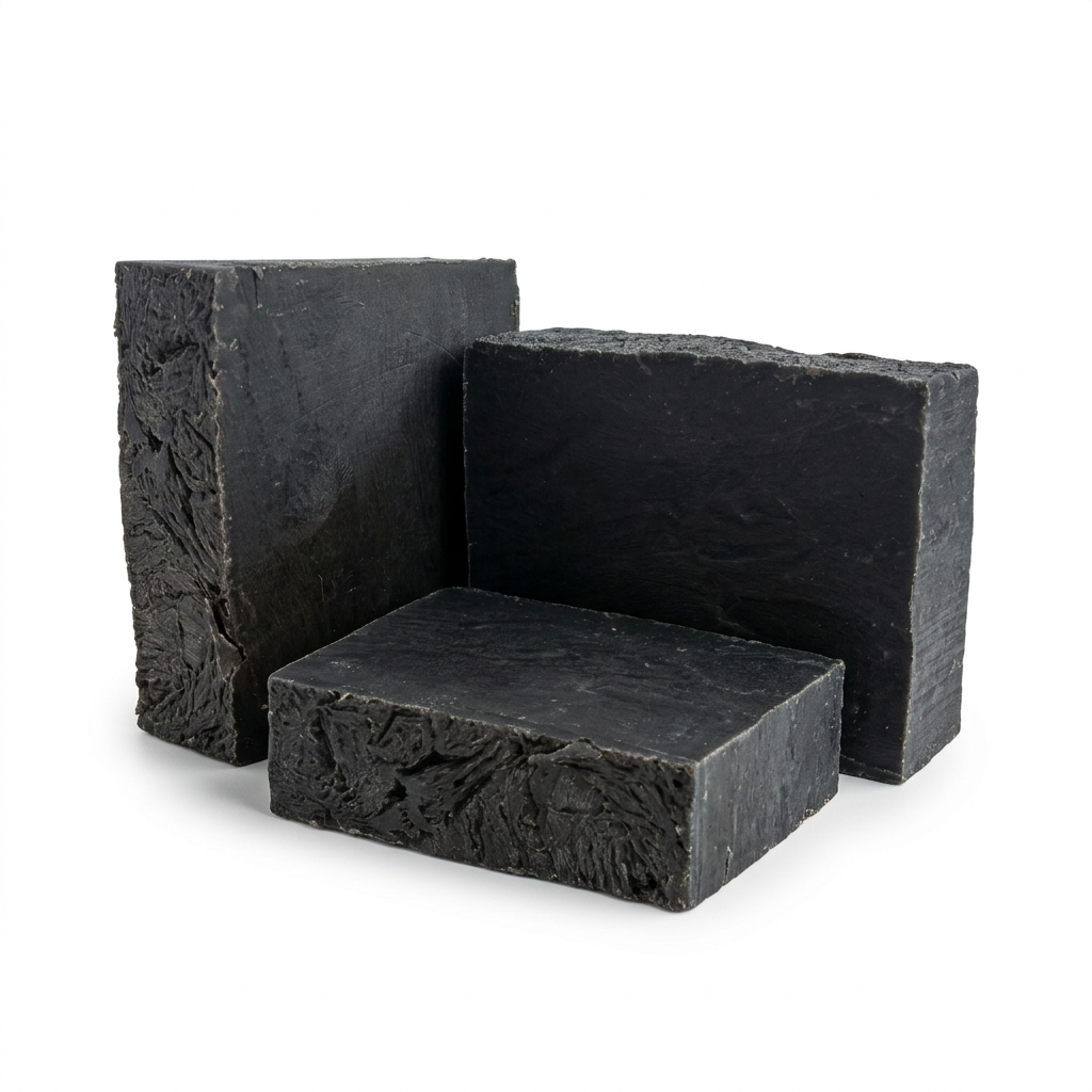 Activated Charcoal with Lemongrass Natural Soap 3-bar pack from The Wellness Store.