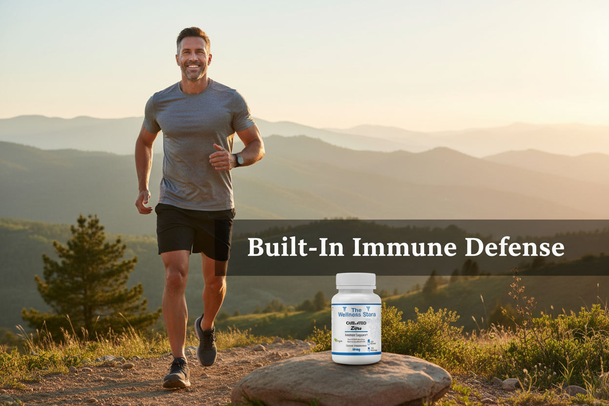 Zinc 50mg - Built-In Immune Defense - confident person with strong immune health